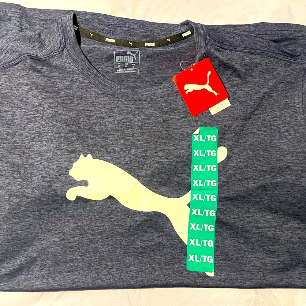 Brand new 2 - pack puma navy blue / red athletic t shirt size extra lar…
